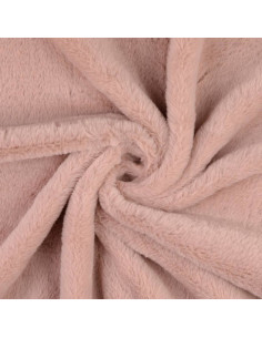 Tissu fausse fourrure - Vieux rose