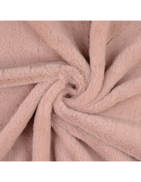 Tissu fausse fourrure - Vieux rose