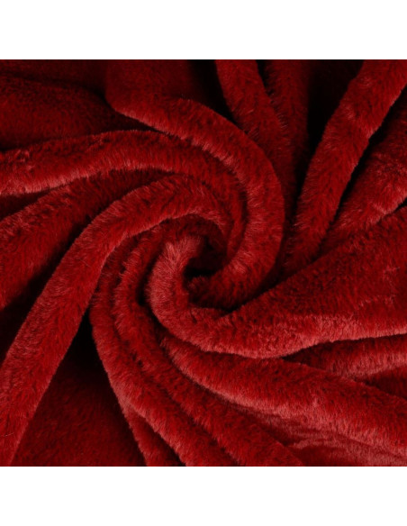Tissu fausse fourrure - Bordeaux