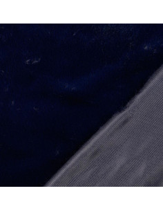 Tissu fausse fourrure - Bleu marine 2