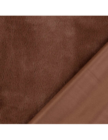 Tissu fausse fourrure - Marron