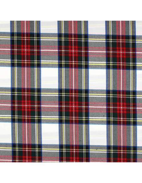 Tissu tartan écossais - Rouge, vert, jaune et beige