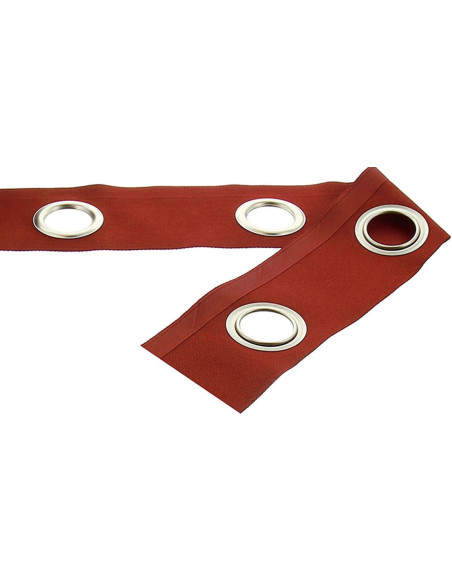 Bande à oeillets argent mat - Terracotta