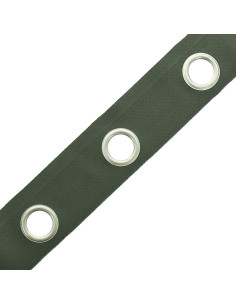 Bande à oeillets argent mat - Vert sauge 2