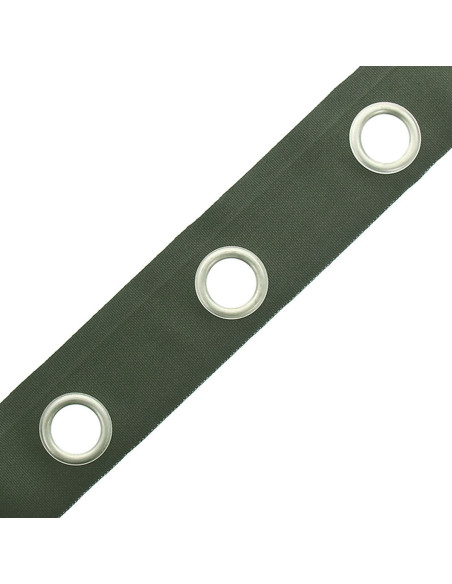 Bande à oeillets argent mat - Vert sauge