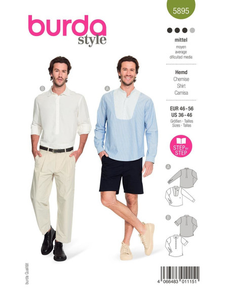 Patron de chemise - Burda 5895