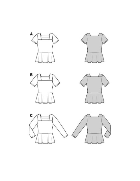 Patron de blouse - Burda 5908