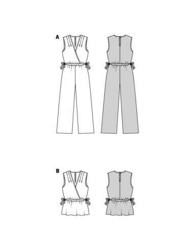 Patron de combinaison et blouse - Burda 5914