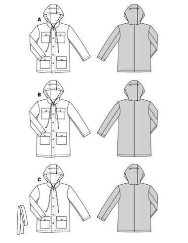 Patron de parka - Burda 5923