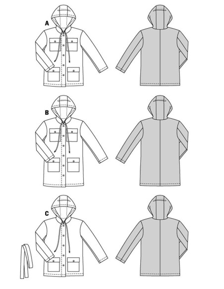 Patron de parka - Burda 5923