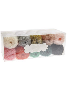 Coffret 10 pelotes de fil à crocheter Creative Bubble - Good Luck