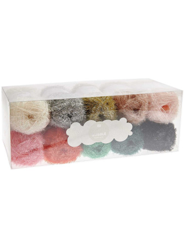 Coffret 10 pelotes de fil à crocheter Creative Bubble - Good Luck