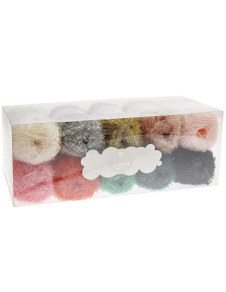 Coffret 10 pelotes de fil à crocheter Creative Bubble - Good Luck