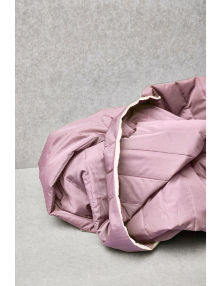 Tissu matelassé déperlant Strip - Lilas