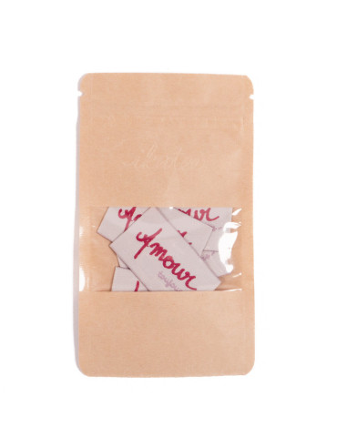 Lot de 5 étiquettes tissées - Amour toujours