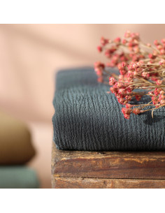 Tissu crêpe Marocain de viscose Paon - La Maison Naïve