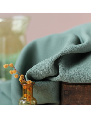 Tissu crêpe Marocain de viscose Laurier - La Maison Naïve