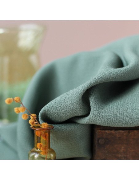 Tissu crêpe Marocain de viscose Laurier - La Maison Naïve