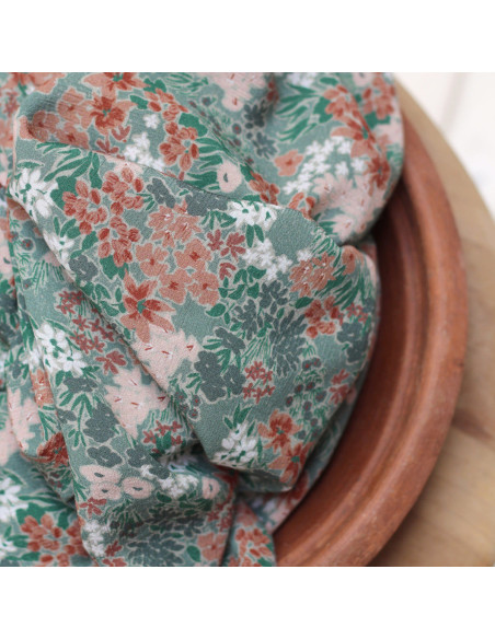Tissu crépon de viscose Prairie Laurier - La Maison Naïve