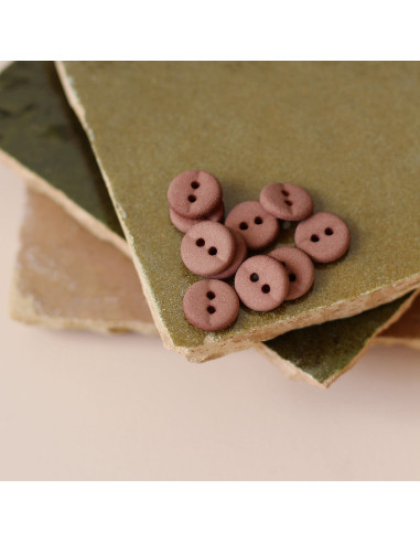 Bouton à deux trous 10 mm - Sienne