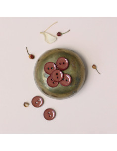 Bouton à collerette 12 mm - Sienne