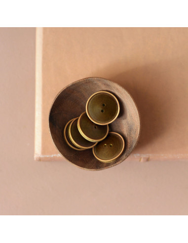 Bouton en bois teinté 20 mm - Olive