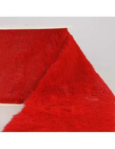 Fourrure acrylique - Rouge