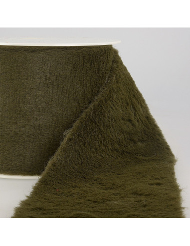 Fourrure acrylique - Kaki foncé