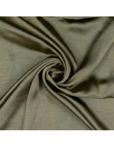 Tissu satin deluxe touché soie - Vert romarin