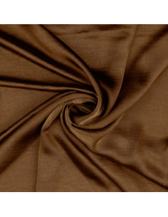 Tissu satin deluxe touché soie - Chocolat