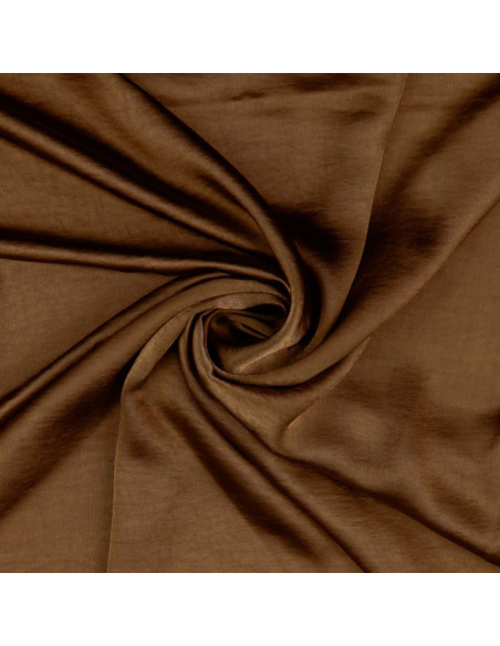 Tissu satin deluxe touché soie - Chocolat