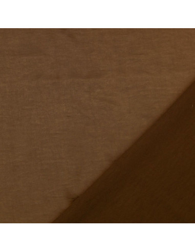 Tissu satin deluxe touché soie - Chocolat