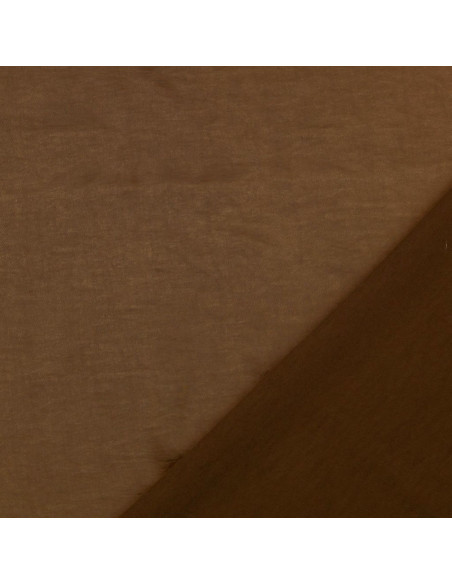 Tissu satin deluxe touché soie - Chocolat