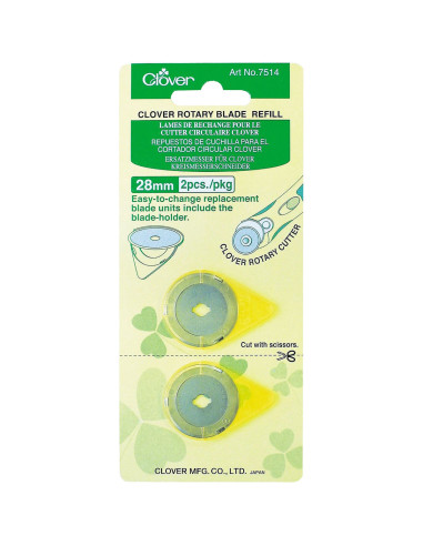 2 lames de rechange pour cutter Clover - 28 mm