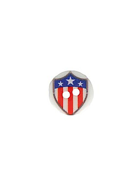Tube de 3 boutons 2 trous - 12 mm