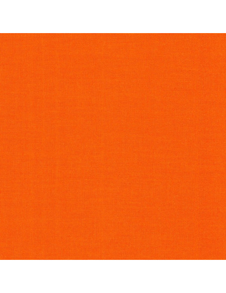 Tissu coton uni patchwork Kona - Tangerine