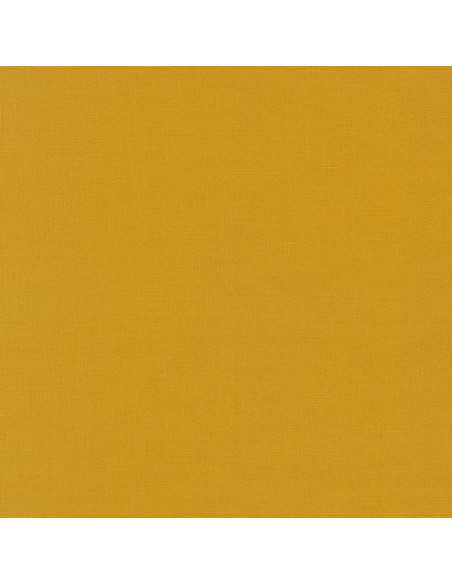 Tissu coton uni patchwork Kona - Curry