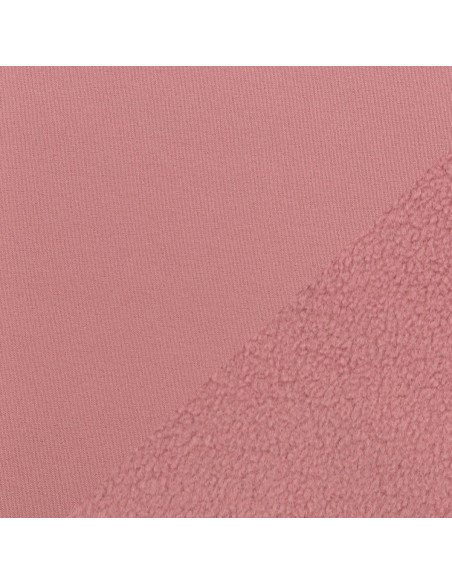 Tissu softshell déperlant envers micro polaire - Rose