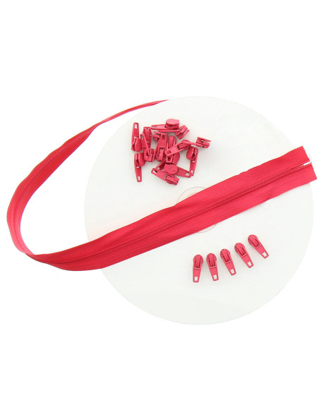 Rouleau de 10 mètres de fermeture nylon - Grenadine