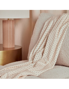 Tissu velours milleraies à pois Off-White - Atelier Brunette