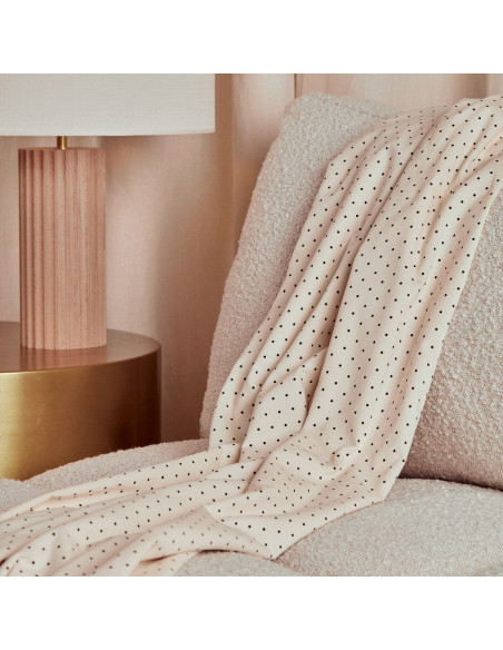 Tissu velours milleraies à pois Off-White - Atelier Brunette
