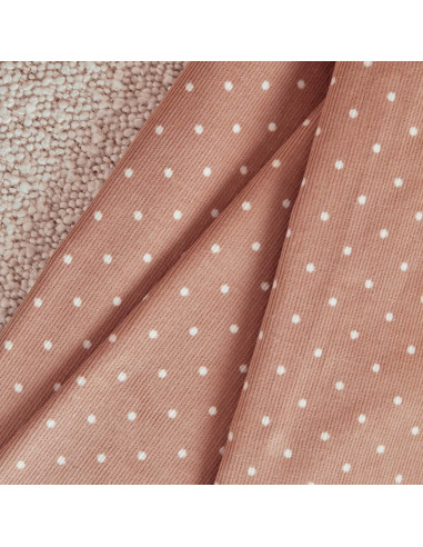 Tissu velours milleraies à pois Maple - Atelier Brunette
