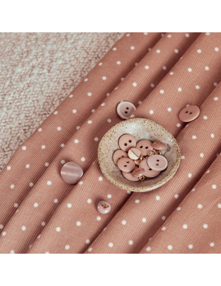 Tissu velours milleraies à pois Maple - Atelier Brunette