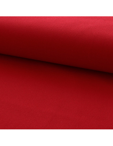 Toile de coton canvas demi-natté - Rouge