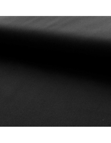 Toile de coton canvas demi-natté - Noir