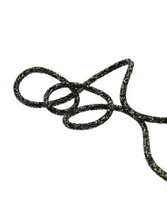 Cordon lurex 2 mm - Noir et or