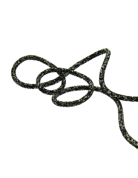 Cordon lurex 2 mm - Noir et or