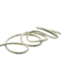 Cordon lurex 2 mm - Blanc et or