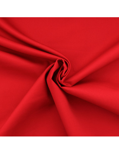 Tissu gabardine polycoton - Rouge