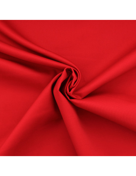 Tissu gabardine polycoton - Rouge